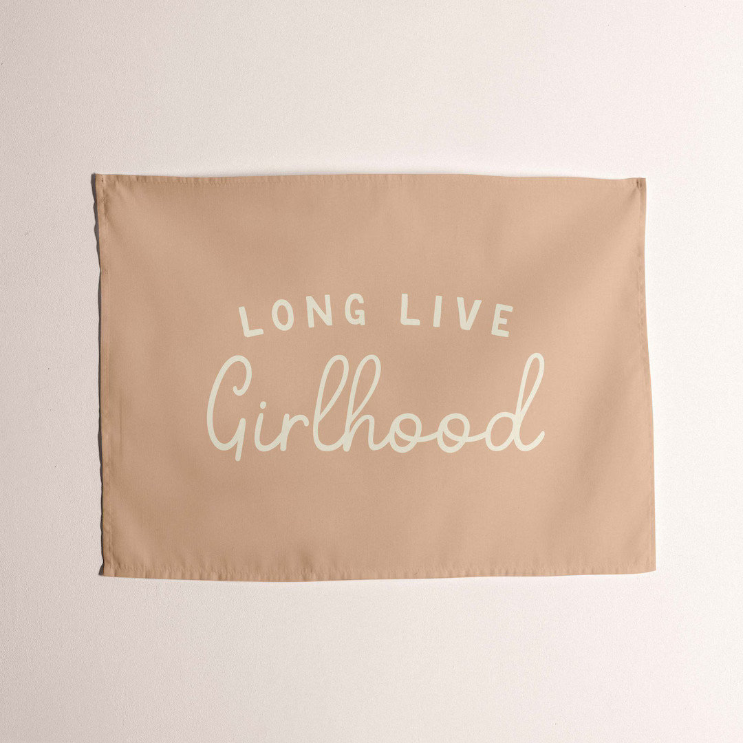 Long Live Girlhood Tapestry, Custom Girls Room Wall Banner, for Girls Bedroom or Nursery Decor, P... | Etsy (US)
