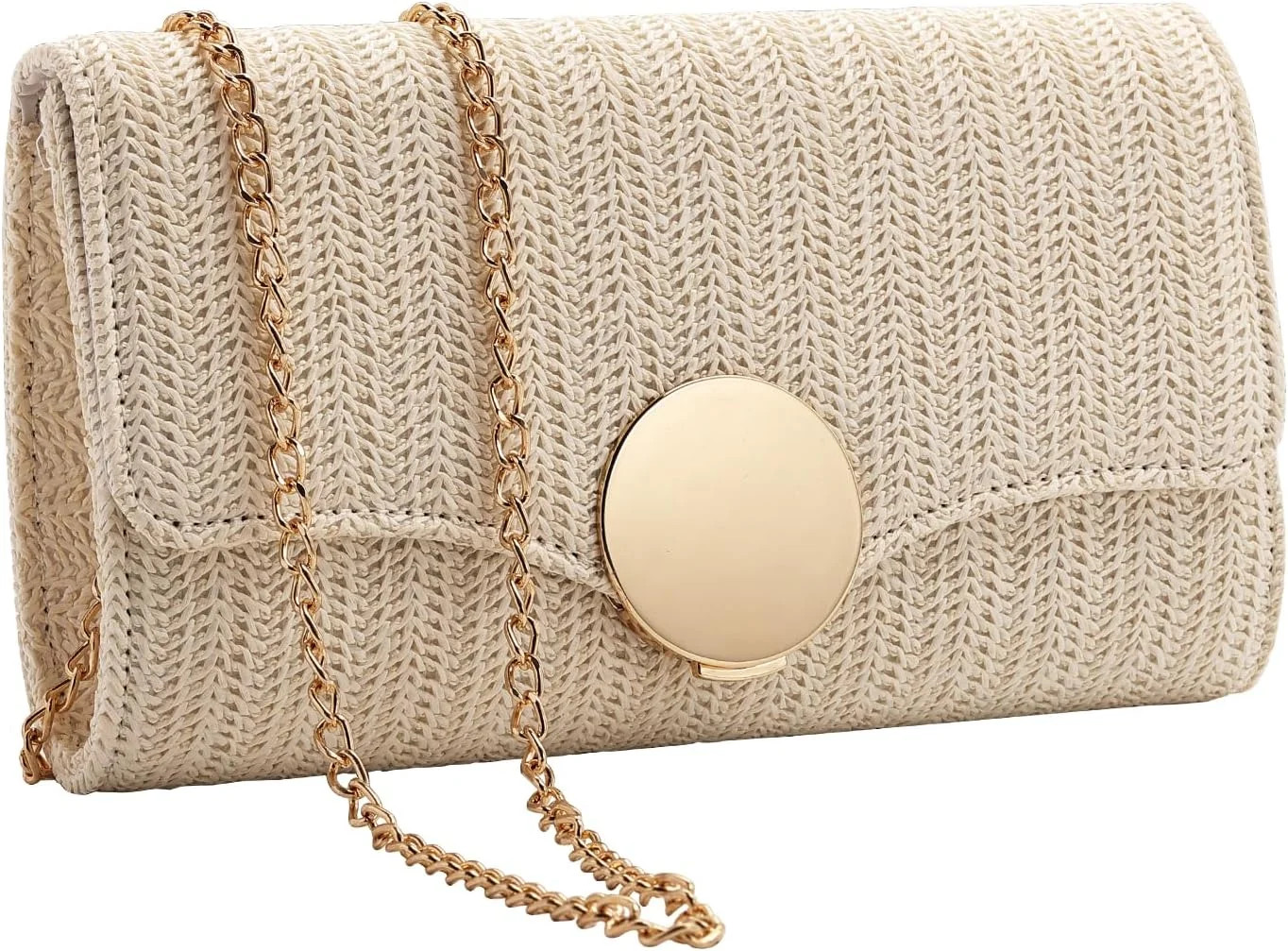 Natural Straw Woven Clutch Purse, Summer Beach Bag Wallet | Walmart (US)