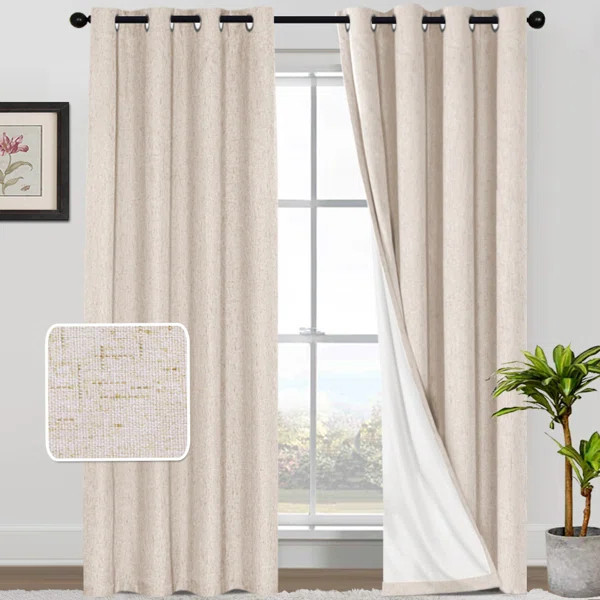 Dawain Polyester Blackout Curtain Pair (Set of 2) | Wayfair North America