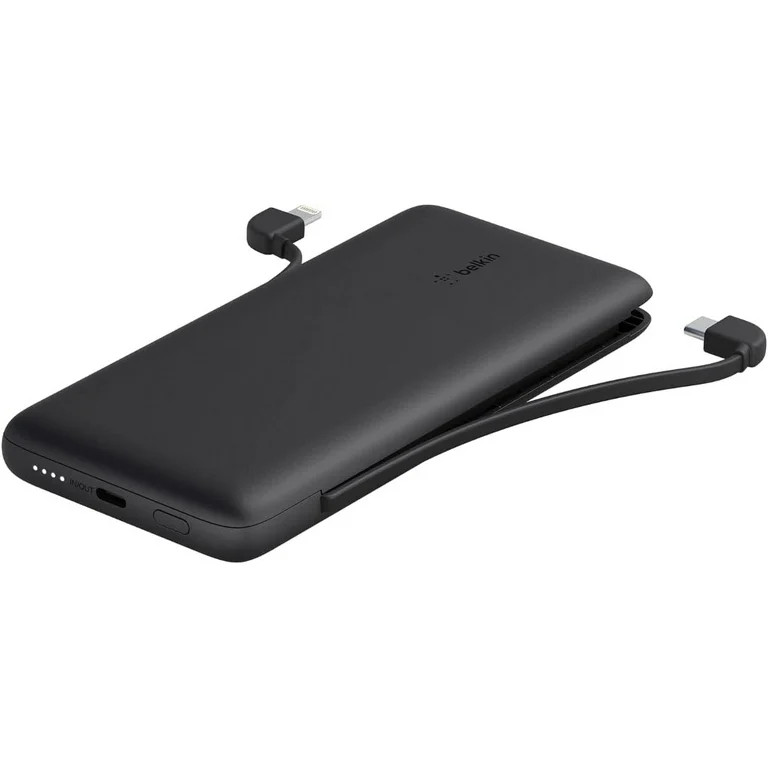 Belkin Power Bank, BoostCharge Plus 10k mAh Portable Charger w/Integrated Lightning Cable & USB-C... | Walmart (US)