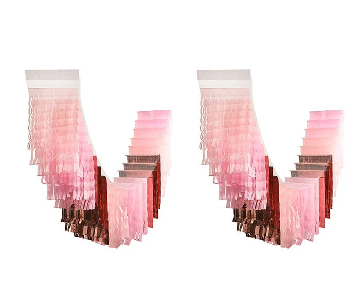 Pretty in Pink Fringe Canopy Banners (Set of 2) | Packed Party