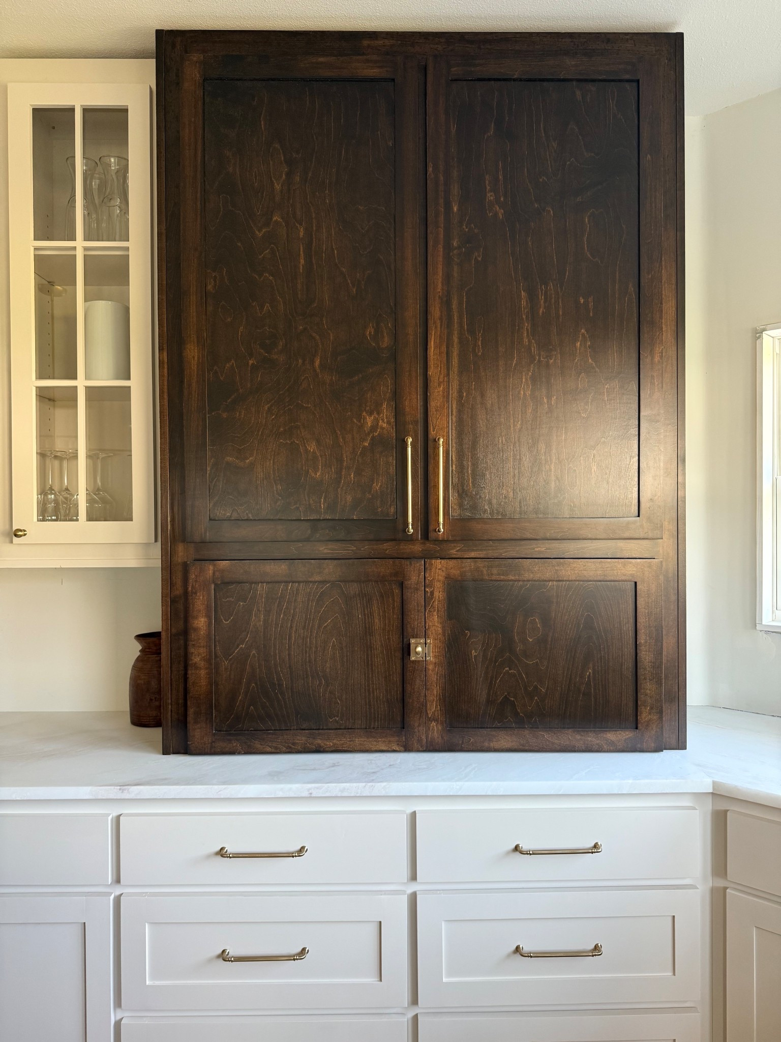 Top knobs. Honey bronze hardware. Cabinet hardware. Cabinet latch. Ball knobs. Drawer pulls. Reeded drawer pulls  

#LTKHome