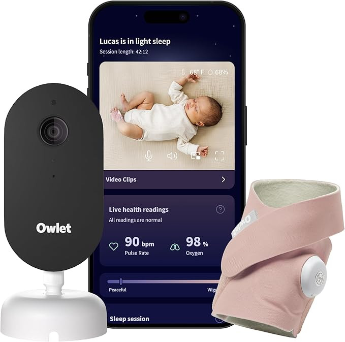 Owlet Dream Duo (Gen 3) Smart Baby Monitor All-in-One Bundle - 2K HD Video Baby Monitor with Aler... | Amazon (US)
