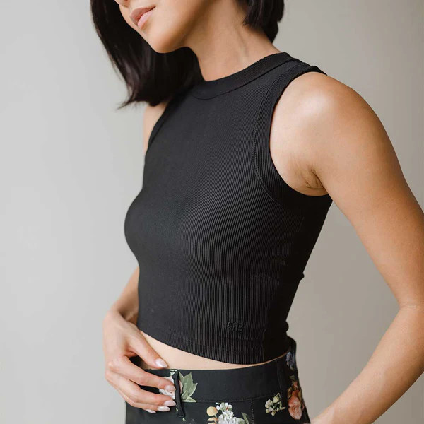 High Neck Tank, Black | Albion Fit
