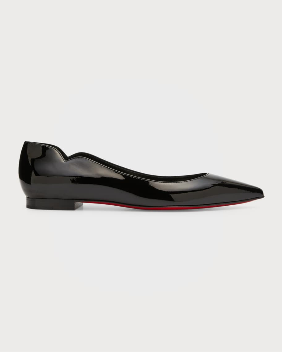 Christian Louboutin Hot Chickita Patent Red Sole Ballerina Flats | Neiman Marcus