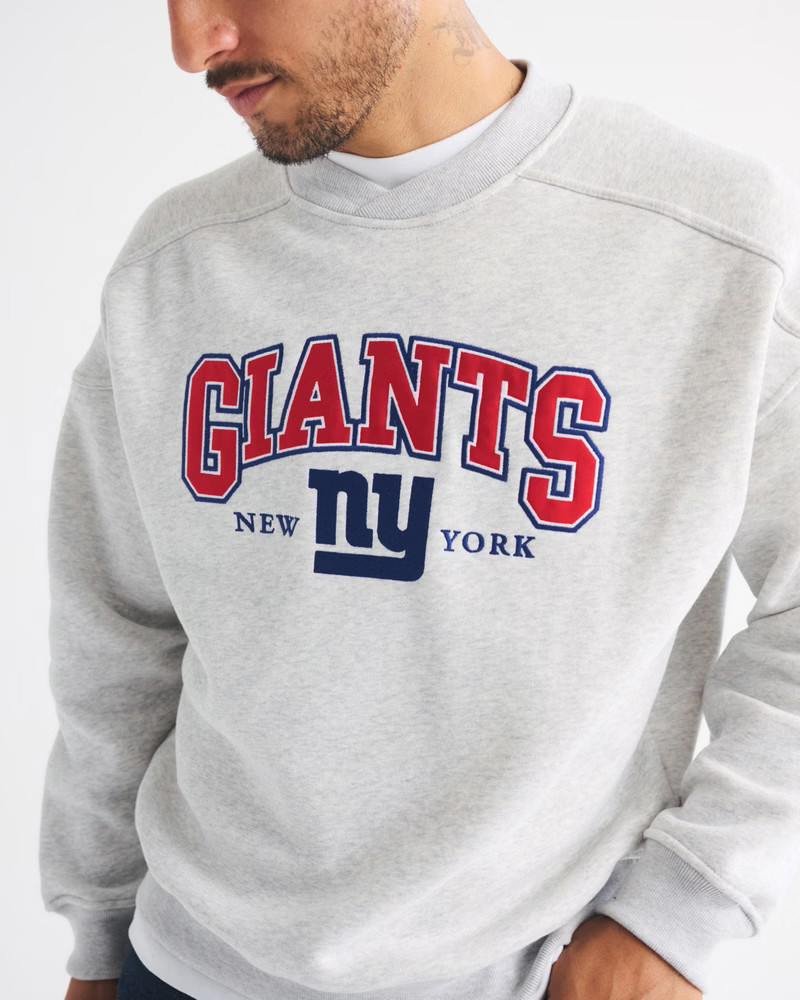 Women's New York Giants Graphic Oversized Sunday Crew | Women's Tops | Abercrombie.com | Abercrombie & Fitch (US)