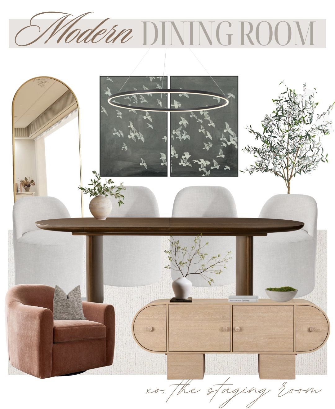 Modern dining room idea with moody tones 🍃


Oval dining table, sideboard, dining chairs, wall art, gallery art, swivel chair, lounge chair, dining room decor, floor mirror, arch mirror, faux olive tree, dining room chandelier, modern chandelier, area rug 

 #LTKcasa 

#LTKsale #LTKfamily