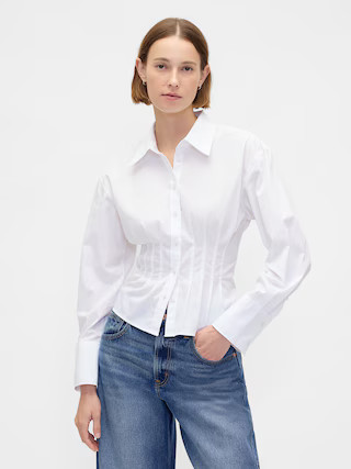 Organic Cotton Poplin Fitted Shirt | Gap (US)