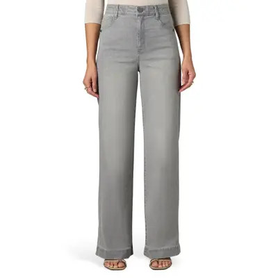 Wit & Wisdom Gracie Skyrise Double Side Seam Wide Leg Jeans in Light Grey at Nordstrom, Size 0 | Nordstrom
