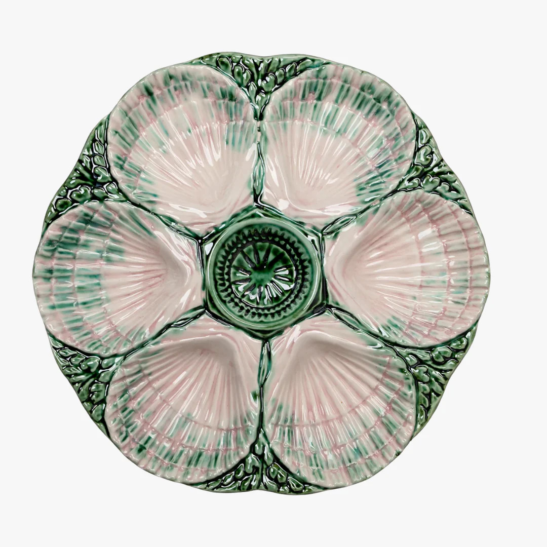 Nola Green and Pink Oyster Plate | Dear Keaton
