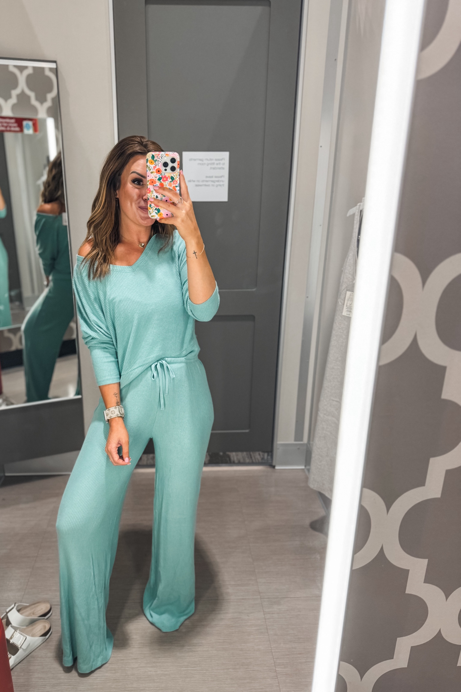 Love this set from Target! Wearing a small in both, I’m 5”6 and love the length. I would have preferred to size up in the top as it runs small. 