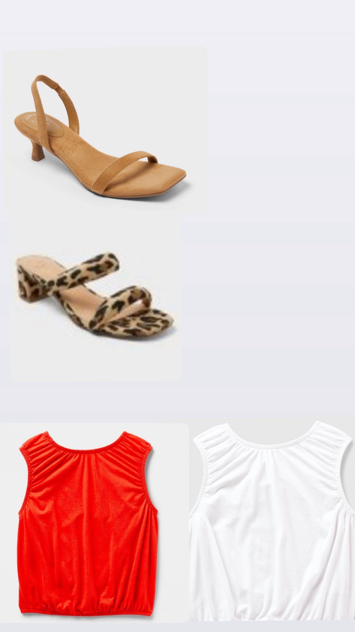 Cute finds from torget! Love a bubble hem shirt and a kitten heel! The block heel are in store only. 