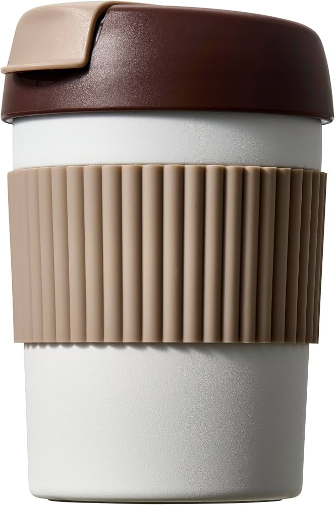 KKF Rainbow Leakproof Travel Coffee Mug, 12oz Insulated Coffee Mug Cocoa | Amazon (US)