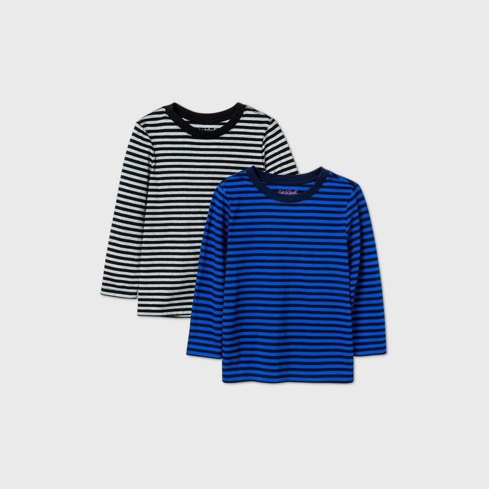 Toddler Boys' 2pk Chad Striped Crew Neck T-Shirt - Cat & Jack™ | Target