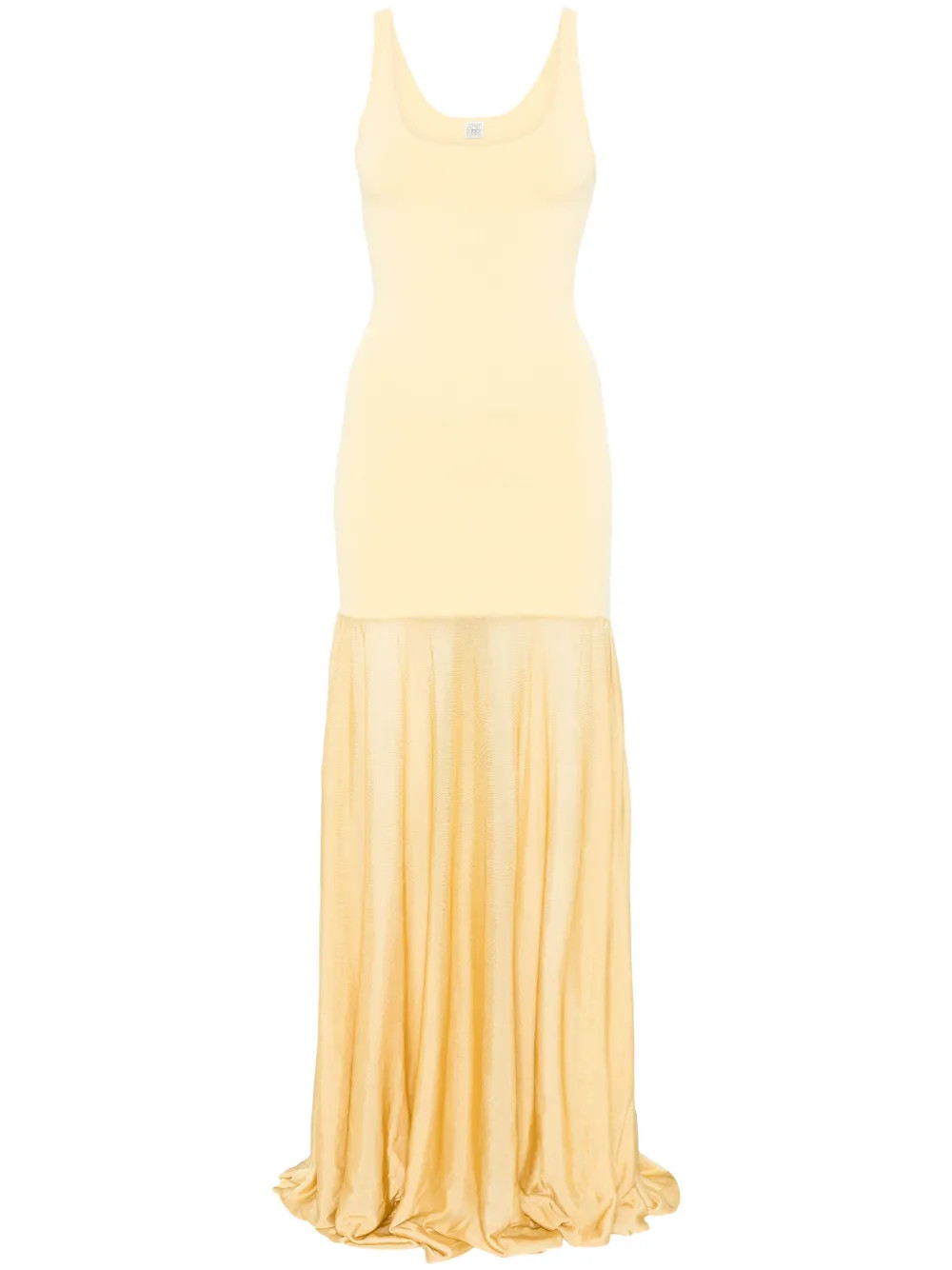 TOTEME Panelled Maxi Dress | Yellow | FARFETCH | Farfetch Global