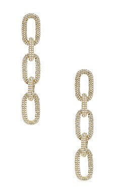 BaubleBar Nova Chain Earrings in Clear from Revolve.com | Revolve Clothing (Global)