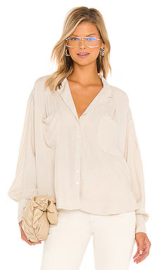 Free People Erin's Buttondown in Tea from Revolve.com | Revolve Clothing (Global)