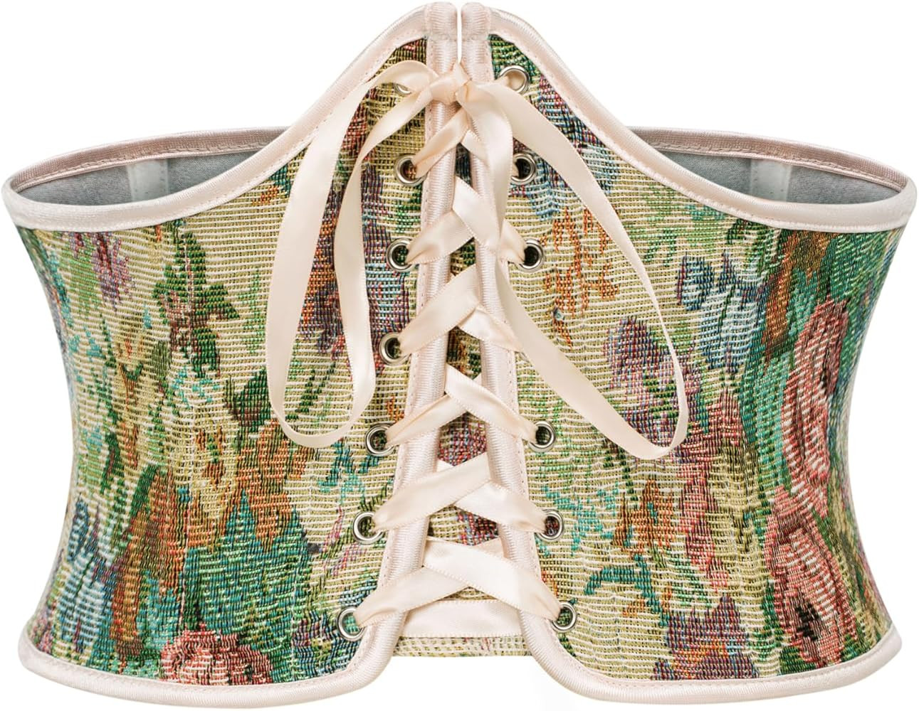 Scarlet Darkness Corset Belt for Women Renaissance Lace up Floral Wide Waist Belts | Amazon (US)
