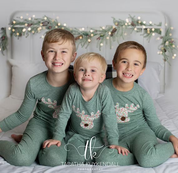 Moose Pajamas Family Christmas Pajamas Custom Christmas - Etsy | Etsy (US)