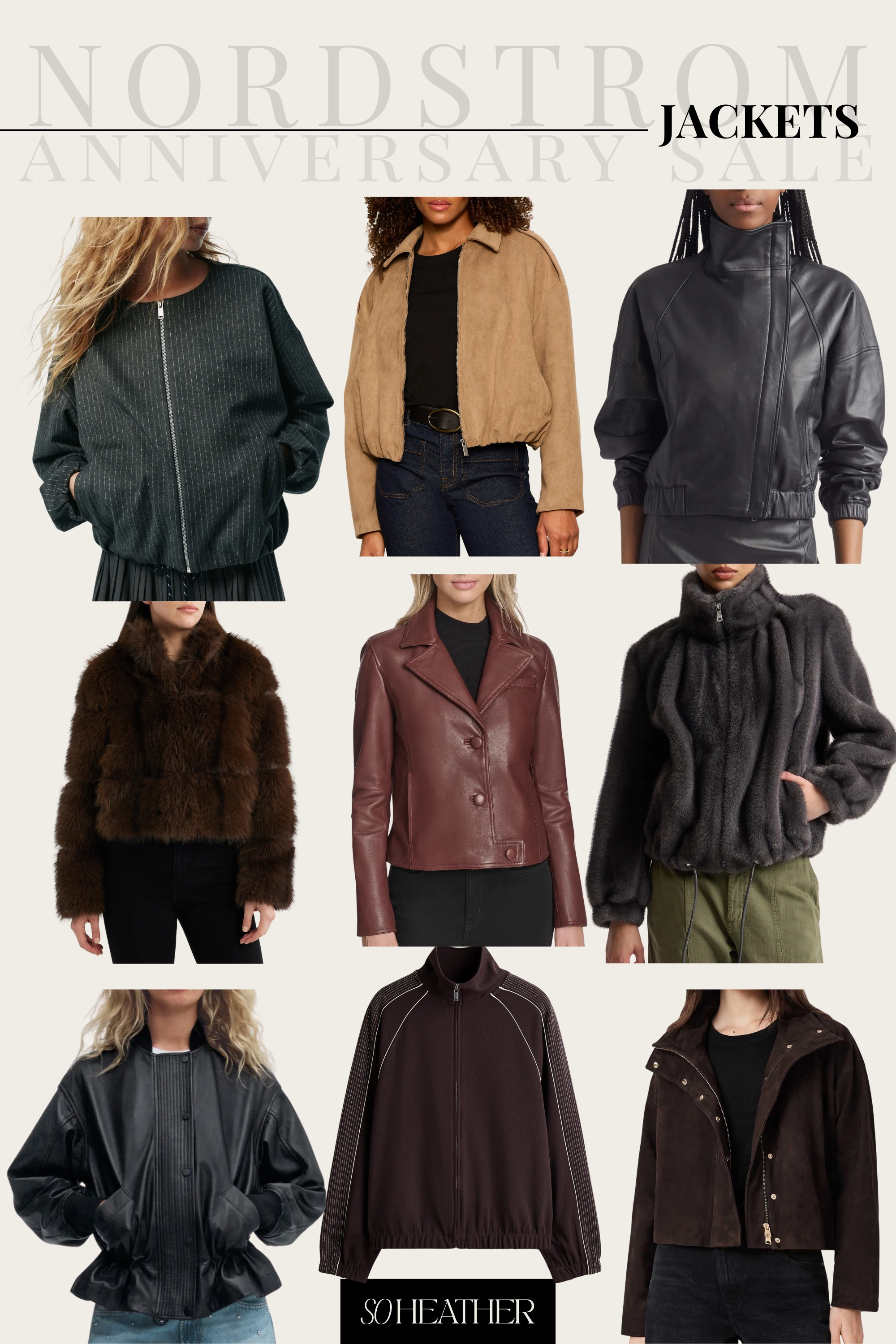 These Nordstrom Anniversary Sale jackets are some of my favorite fall finds, from leather and suede to faux fur, bomber jackets, and chic cropped styles.

Start your wish list now by clicking the ❤️ on your favorites so you can check out quickly when your shopping window opens. #NSale #LTKOver40 #LTKStyleTip 

 #LTKSeasonal #LTKOver40 #LTKSaleAlert