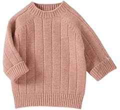 PATPAT Baby Girls Boys Sweater Infant Toddler Knitted Pullover Top Warm Solid Long Sleeve Clothes | Amazon (US)