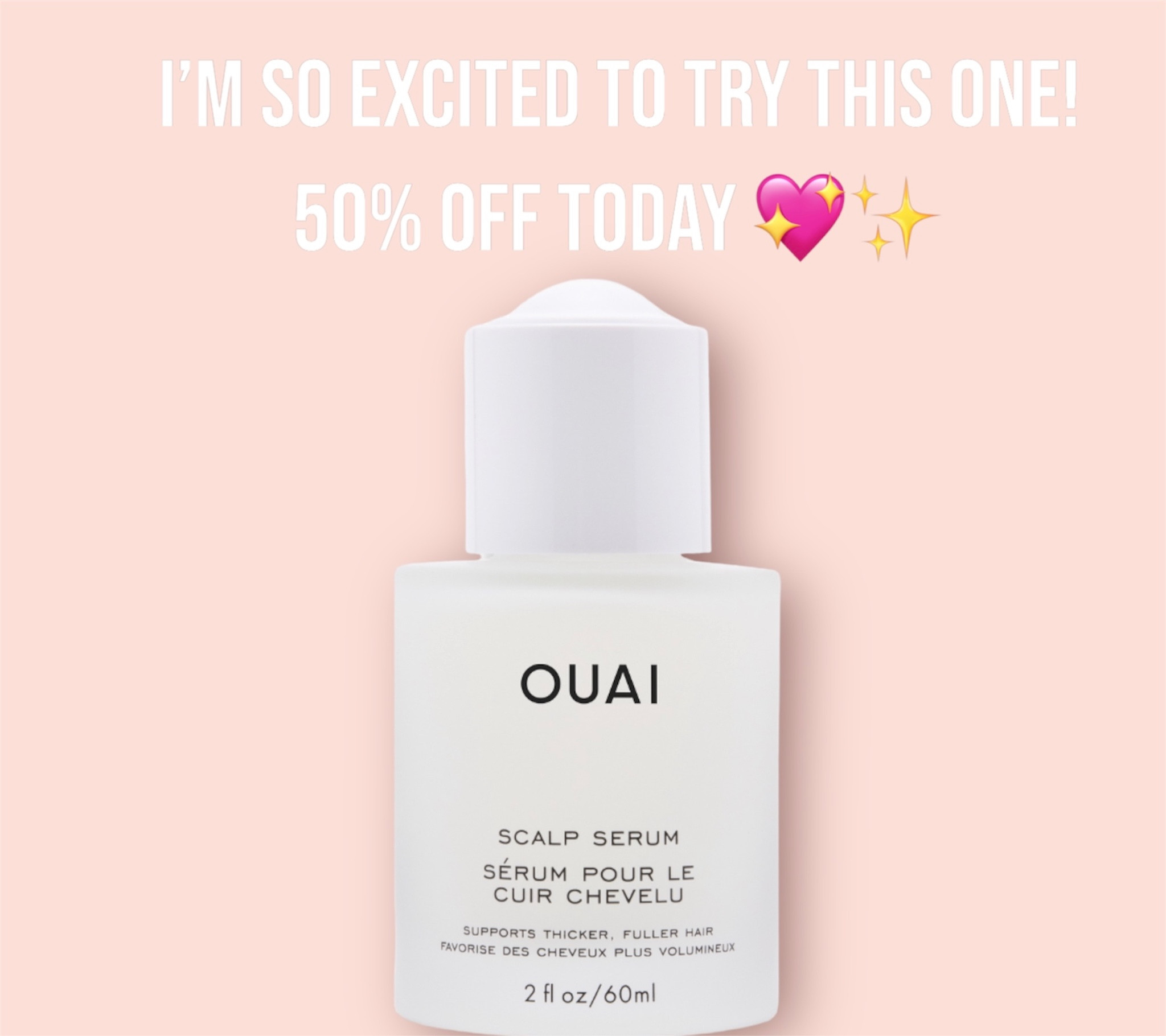 21 Days of beauty steals! OUAI Scalp serum is 50% off today!💖✨

#LTKfindsunder50 #LTKsalealert #LTKbeauty