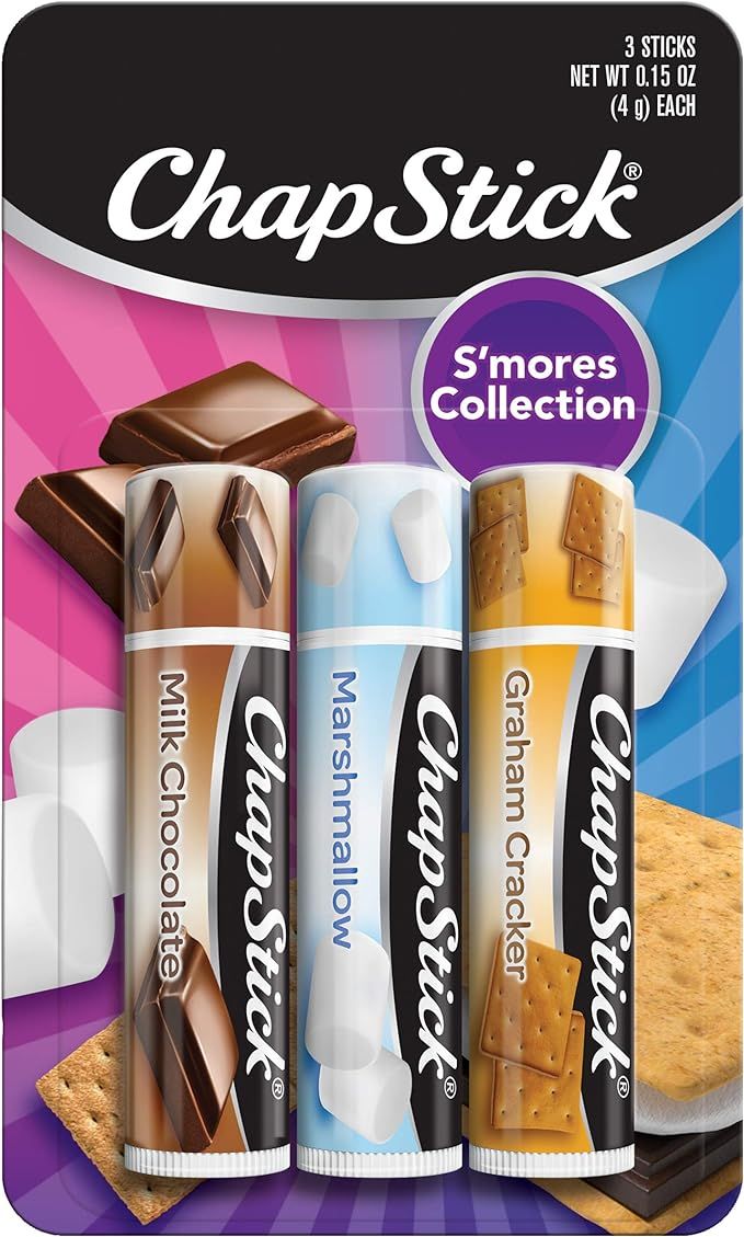 ChapStick S'mores Collection Graham Cracker, Marshmallow and Milk Chocolate Flavored Lip Balm Tub... | Amazon (US)