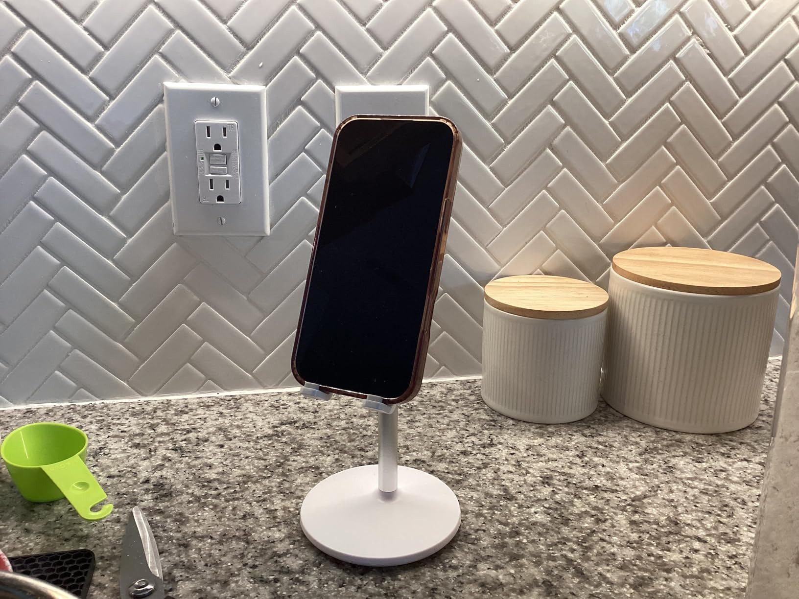 Bright Stone Phone Stand for Desk, Adjustable Cell Phone Holder for Desk, Compatible with 4"-12.9... | Amazon (US)