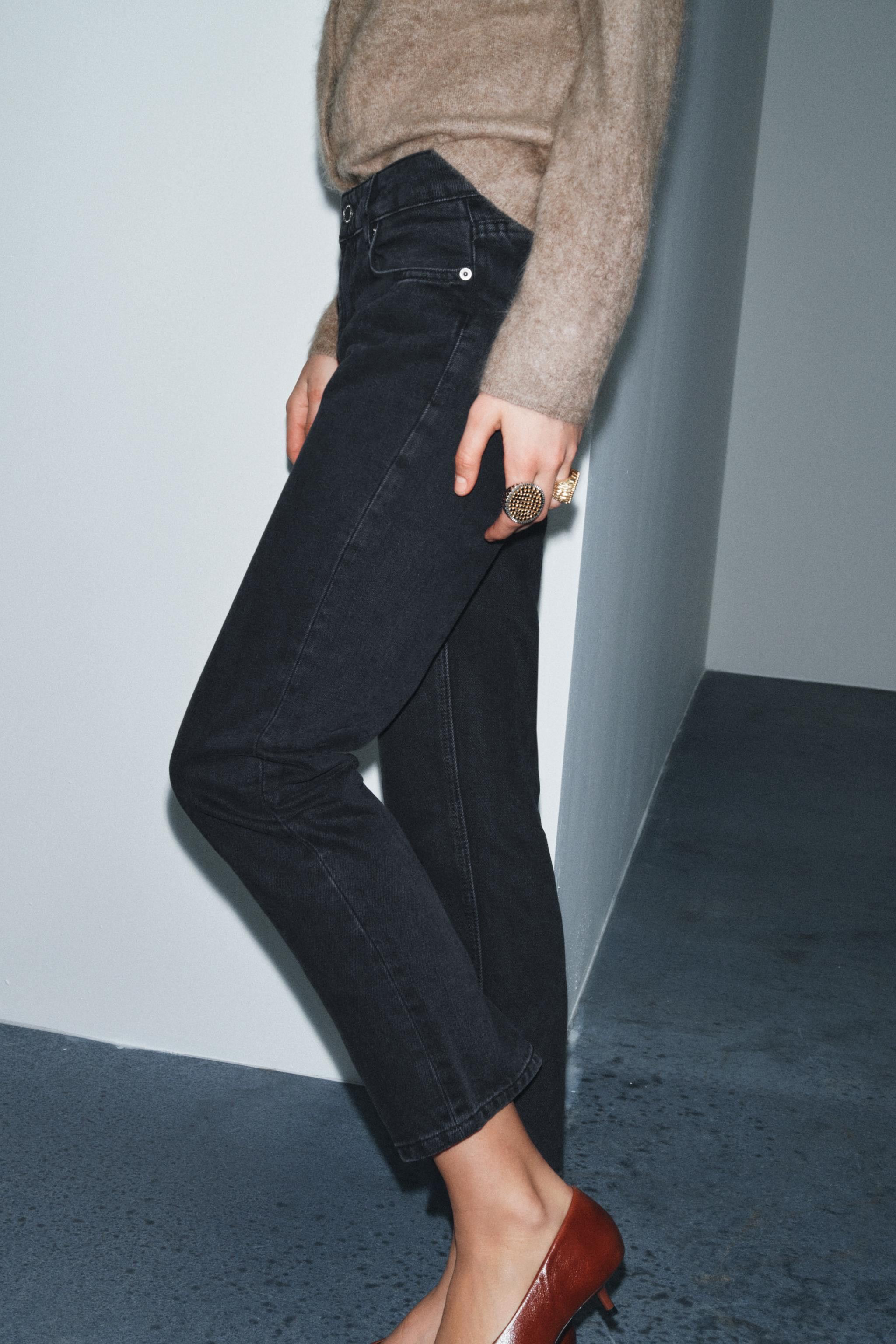 ZW COLLECTION CIGARETTE MID-RISE JEANS | Zara US