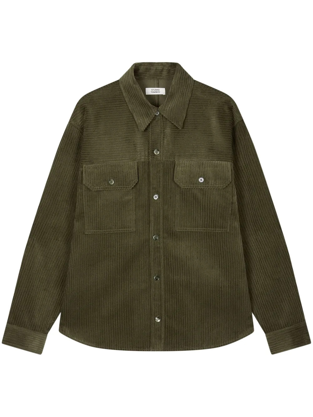 STUDIO TOMBOY Corduroy Shirt | Green | FARFETCH | Farfetch Global