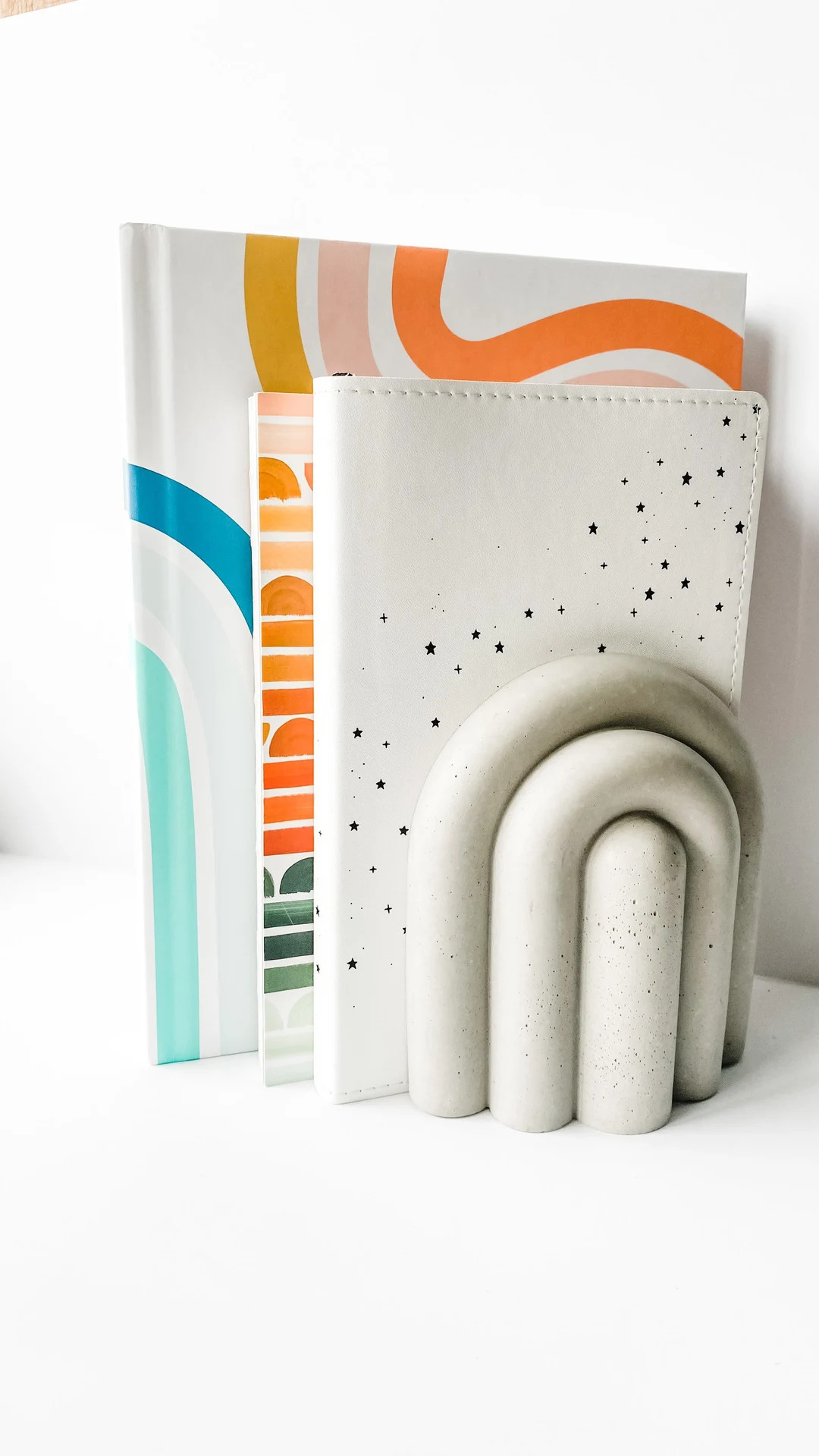 Bubble Book Ends Concrete Office Decor Concrete Book End Modern Home Decor Bookshelf Decor Concre... | Etsy (US)