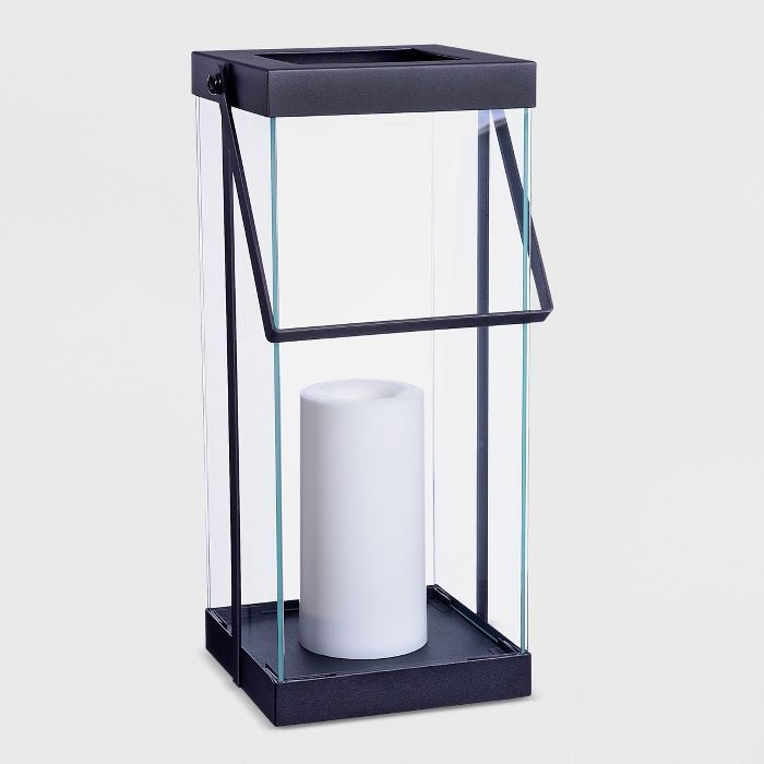 Modern Battery Operated Metal Glass Lantern - Project 62™ | Target