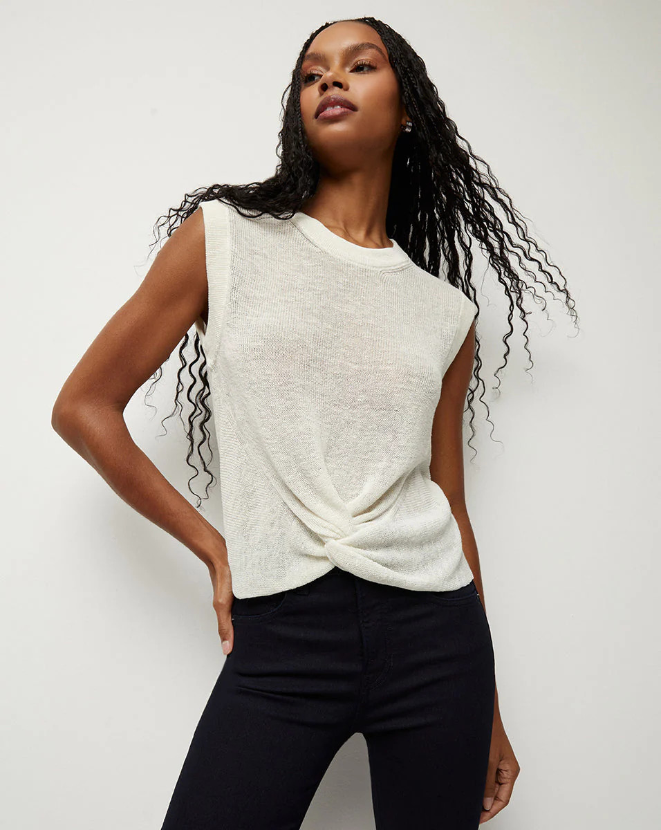 Kellen Twist-Front Sweater | Veronica Beard