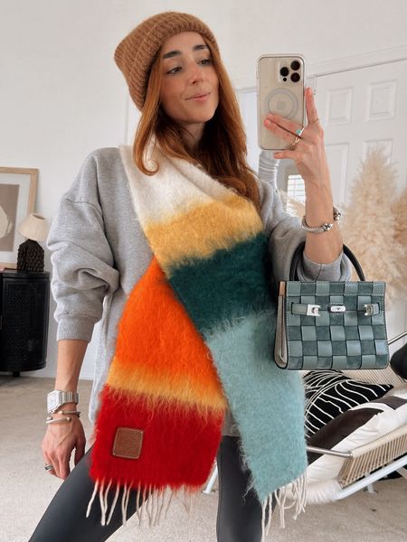 Winter cozy scarves in playful rainbow hues for a dash of fun to any winter outfit. Makes for a festive and warm detail for all your holiday outfits and for ski outfits! Linking exact Loewe mohair rainbow scarf and some under 100 and under 50 finds, too!



#LTKfindsunder50 #LTKstyletip #LTKHoliday