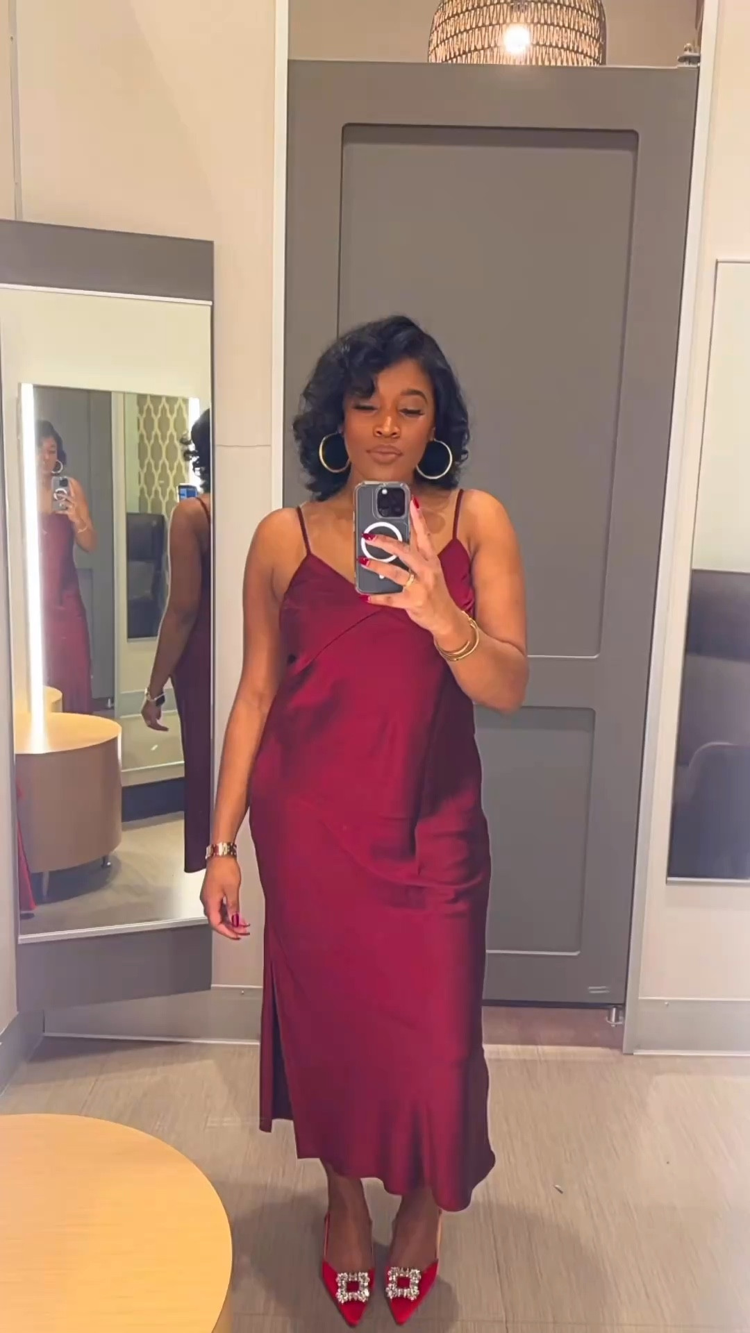 Celebrate Valentine’s Day in style with this stunning burgundy slip dress from Target! With its sleek silhouette and rich, romantic hue, it’s perfect for date night or a Galentine’s gathering. Affordable, chic, and effortlessly elegant—add this to your wardrobe for a timeless look! 

I’m wearing medium but could’ve went with a small.

#LTKParties #LTKSeasonal #LTKFindsUnder50