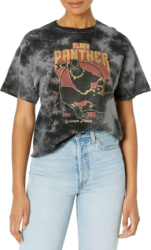 Marvel Universe Lighting Panther Women's Fast Fashion Short Sleeve Tee Shirt | Amazon (US)