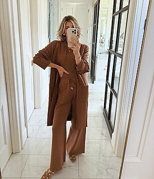 Splendid x Cella Jane Blog Mid Rise Wide Leg Lounge Full Length Pants | Dillard's | Dillard's