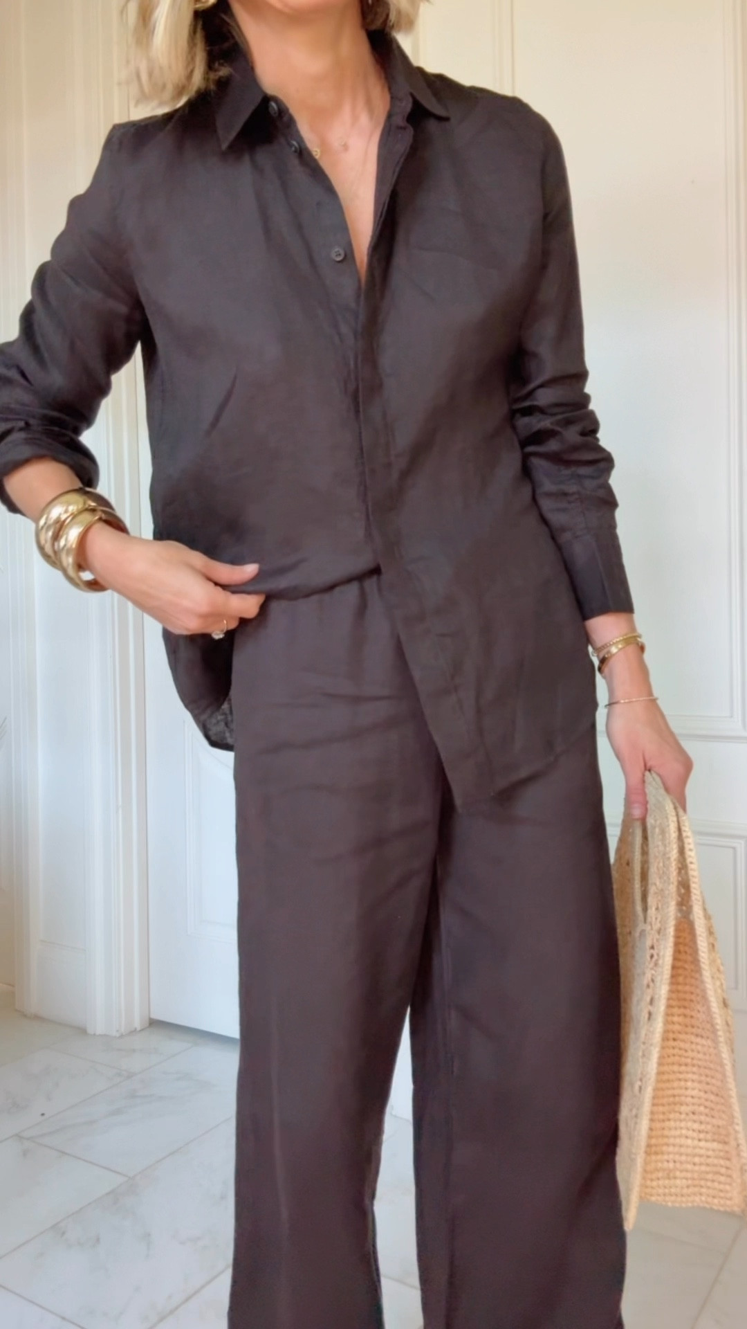 Zara linen set. I'm wearing size xs in both styles. 

#LTKFindsUnder50 #LTKFindsUnder100