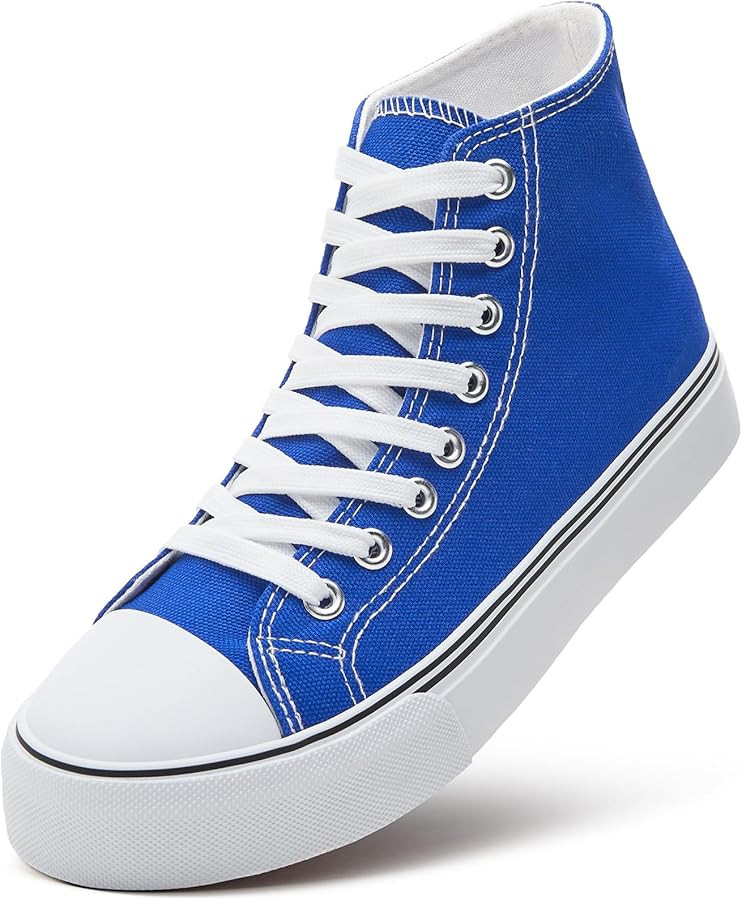 ZGR Womens High Top Canvas Sneakers,Lace-up Canvas Shoes,Casual Tennis Walking Shoes | Amazon (US)