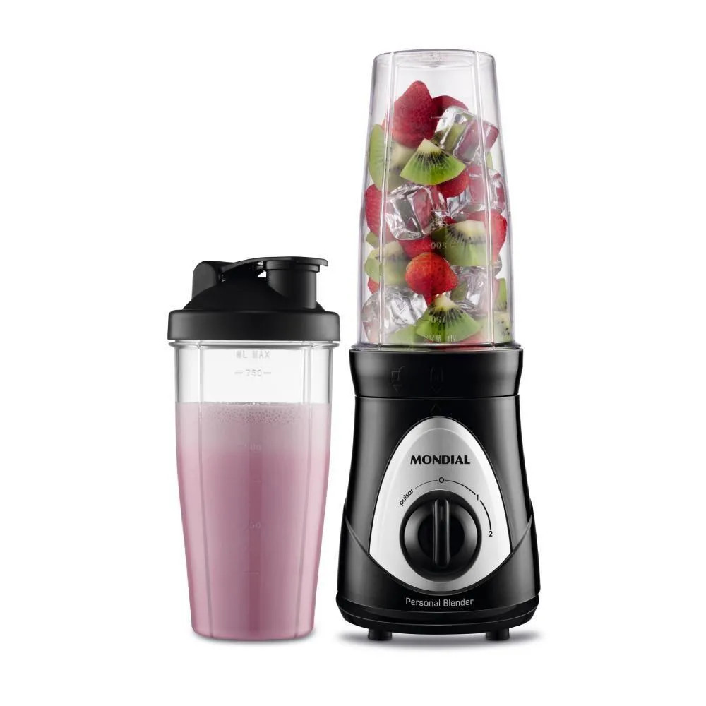 Liquidificador Mondial Personal Blender 300W Preto 127V 78670-01 110V | CompraCerta (BR)