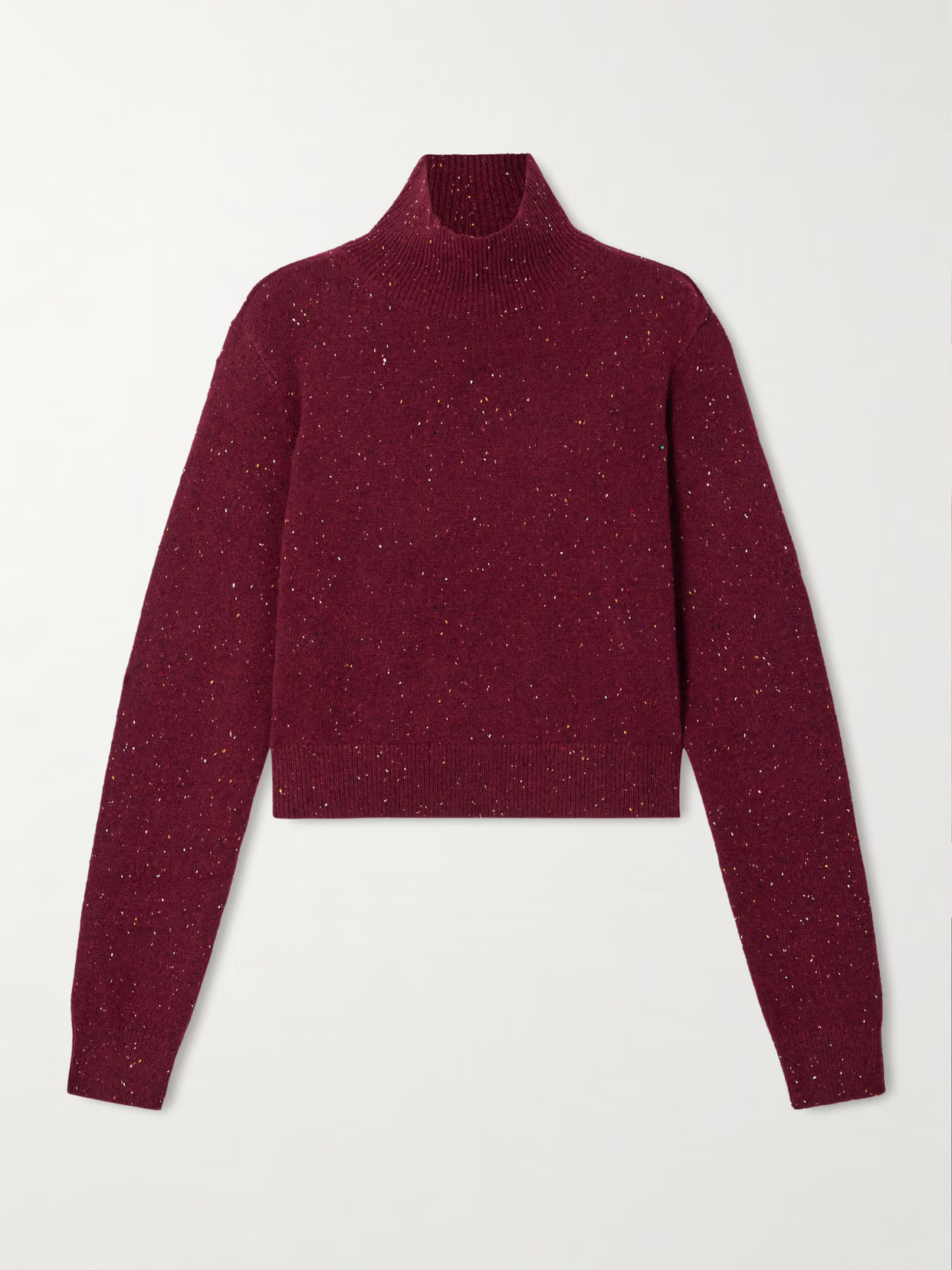 FRAME - The Fleck Cashmere Turtleneck Sweater - Burgundy | NET-A-PORTER (US)