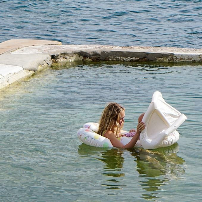 Sunnylife Float Together Baby Seat with Canopy | Inflatable Infant Pool Float, Soft Leg Cradles &... | Amazon (US)