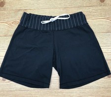 Lululemon Black Drawstring Loose Shorts Pin Stripe Waist Yoga Workout | eBay US