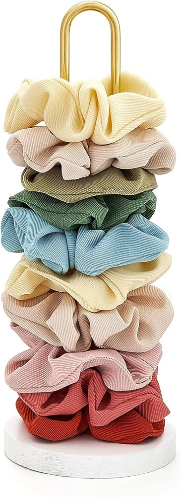 Mkono Scrunchies Holder Stand Hair Accessories Organizer Gold White Metal Scrunchies Tower Hold 2... | Amazon (US)