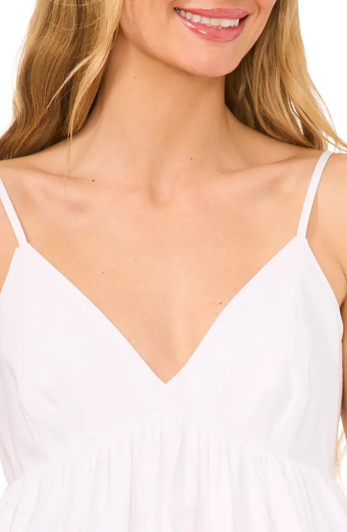 CeCe Bubble Hem Stretch Poplin Camisole Top | Nordstrom | Nordstrom