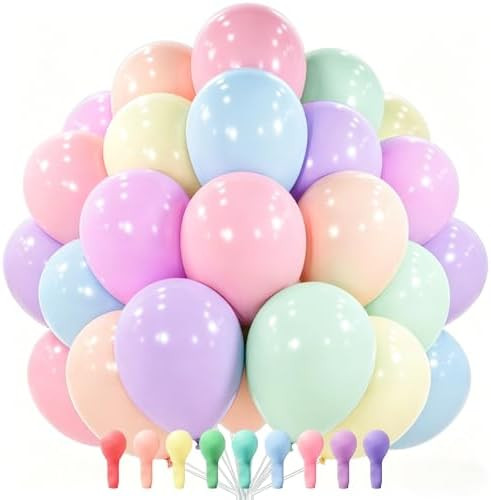 PartyWoo Pastel Balloons 100pcs Pastel Rainbow Balloons 12 Inch | Amazon (US)