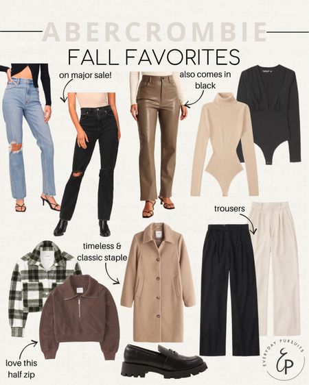 Abercrombie fall favorites - new arrivals - Abercrombie jeans - trousers - trouser outfits - trouser pants - fall sweaters and tops and bodysuits and shackets - fall coats - fall staples - faux leather pants outfit inspo 


#LTKunder100 #LTKCon #LTKSeasonal