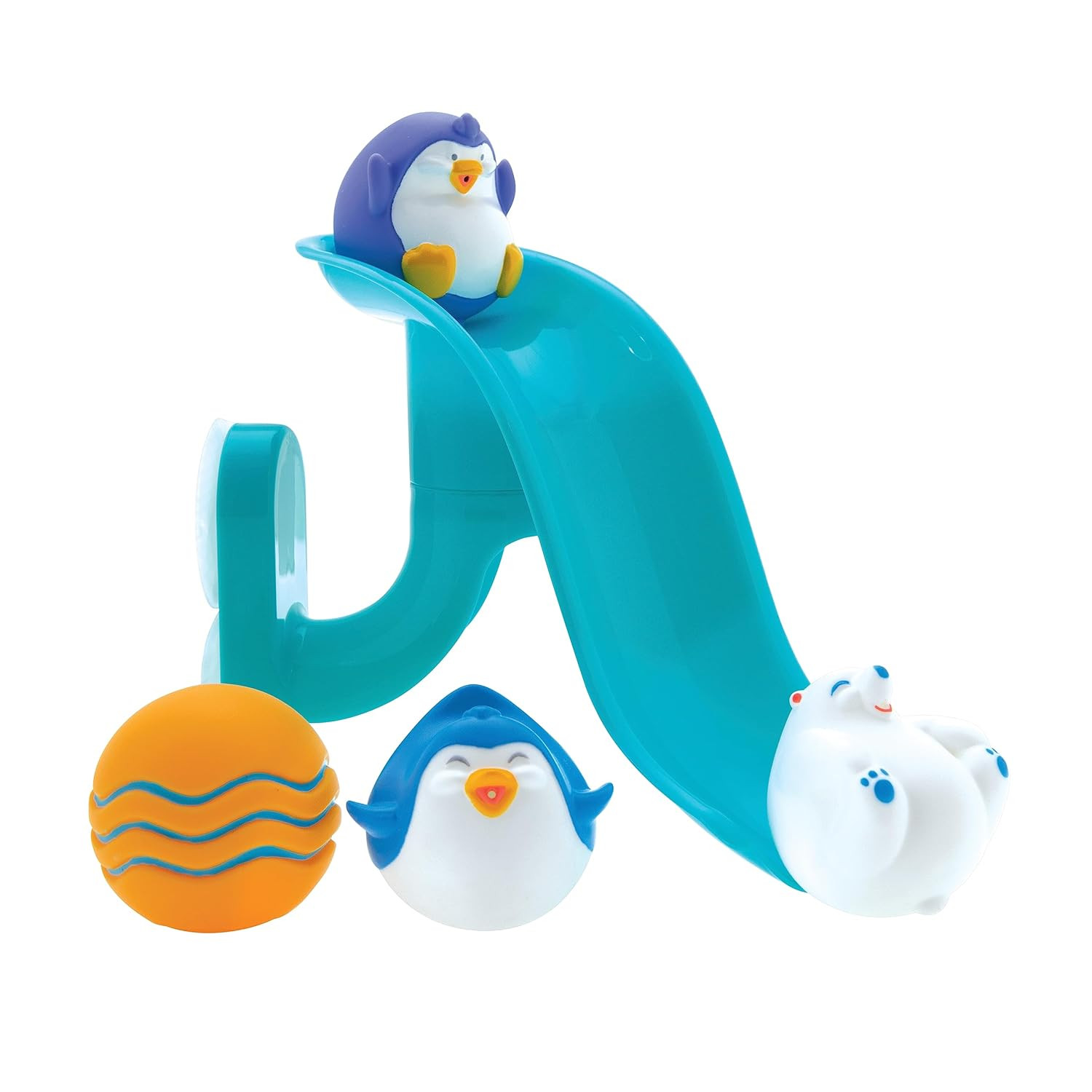 Nuby Penguin Slide Bath Toy Play Set with 4 Bath Squirters - Baby Bath Toys for Boys and Girls 12... | Amazon (US)