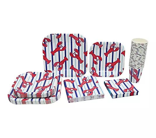 Temp-tations 120-Piece Disposable Paper Party Set - QVC.com | QVC