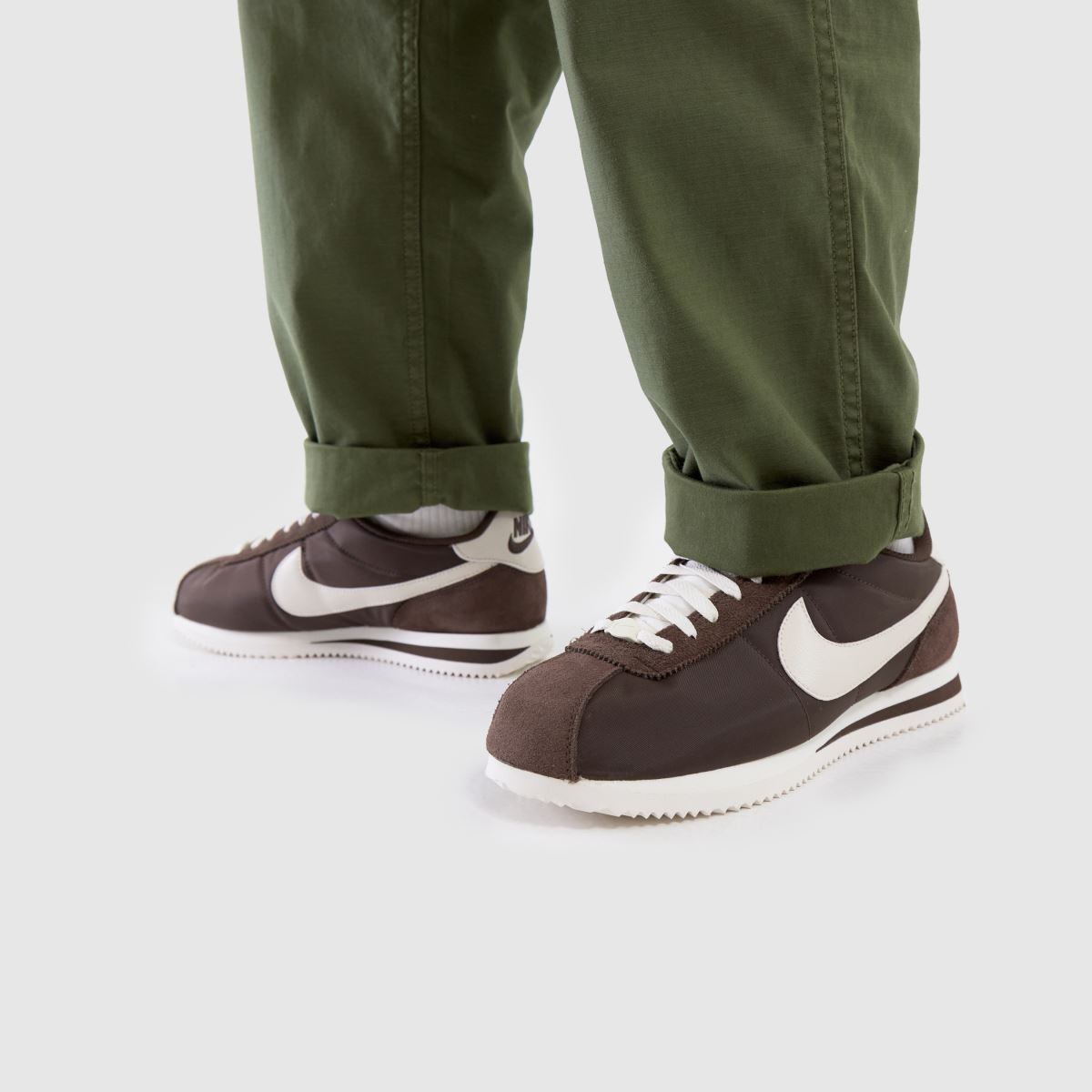 Mens Brown & White Nike Cortez Trainers | schuh | Schuh
